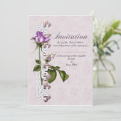 Lavender Roos Wedding Suite Kaart (Staand voorkant)