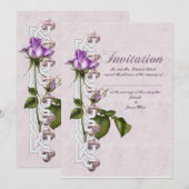 Lavender Roos Wedding Suite Kaart (Voorkant / Achterkant)