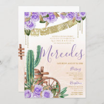 Lavender Roos Westerne Cactus Charro Quinceanera
