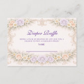 Lavender Rose Ornate Diapper Raffle Informatiekaartje (Voorkant)