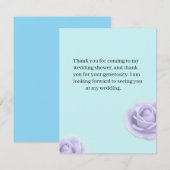 Lavender Rose Wedding Shower Thank You Note Bedankkaart (Voorkant / Achterkant)