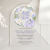 Lavender Roses Pumpkin Wedding Acryl Uitnodigingen