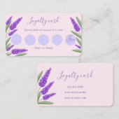 Lavender, roze achtergrondkaart klantenkaartje (Voorkant / Achterkant)