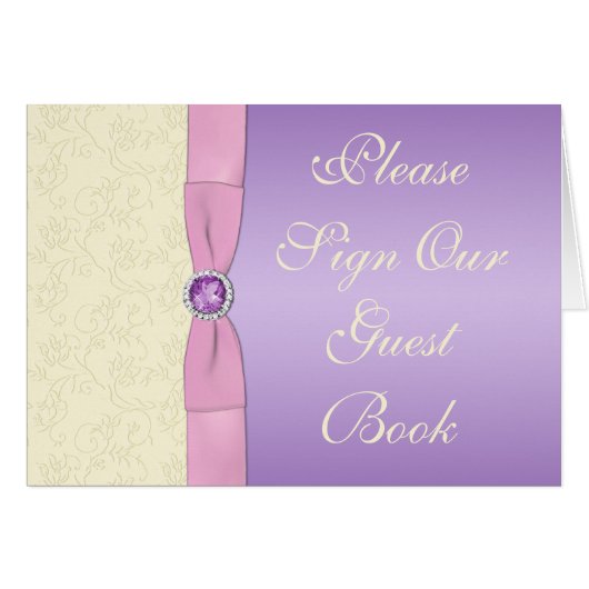 Lavender, Roze en de Kaart van de Lijst van de Ont (Voorkant Horizontaal)