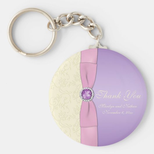 Lavender, roze en ivoren Sleutelhanger (Voorkant)