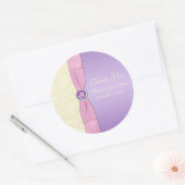 Lavender, Roze en Ivory 3-inch Ronde Sticker (Envelop)