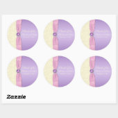 Lavender, Roze en Ivory 3-inch Ronde Sticker (Vel)