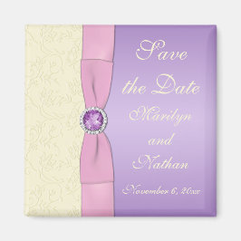 Lavender, Roze en Ivory Wedding Favor Magnet