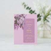 Lavender, Rozen en Lilacs, Budget Wedding Briefkaart (Staand voorkant)