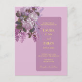 Lavender, Rozen en Lilacs, Budget Wedding Briefkaart (Voorkant)
