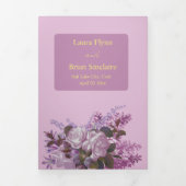 Lavender, Rozen en Lilacs, Wedding Drieluik Kaart (Cover)