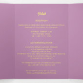 Lavender, Rozen en Lilacs, Wedding Drieluik Kaart (Binnenkant midden)