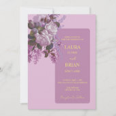 Lavender, Rozen en Lilacs, Wedding Kaart (Voorkant)