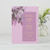 Lavender, Rozen en Lilacs, Wedding Kaart (Staand voorkant)