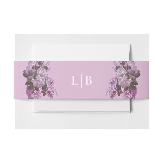 Lavender, Rozen en Lilacs, Wedding Uitnodigingen Wikkel (Voorkant Voorbeeld)