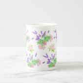 Lavender, Rozen en Philadelphus Pattern op White Porselein Kop (Voorkant)