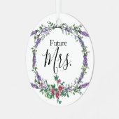 Lavender, Rozen, Eucalyptus Future Mrs. Metalen Ornament (Voorkant links)