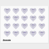 Lavender Rozen  Hart Sticker (Vel)