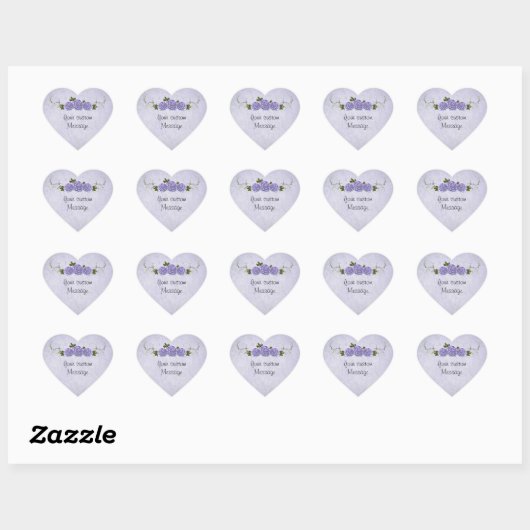 Lavender Rozen  Hart Sticker (Vel)