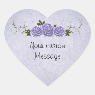 Lavender Rozen Hart Sticker