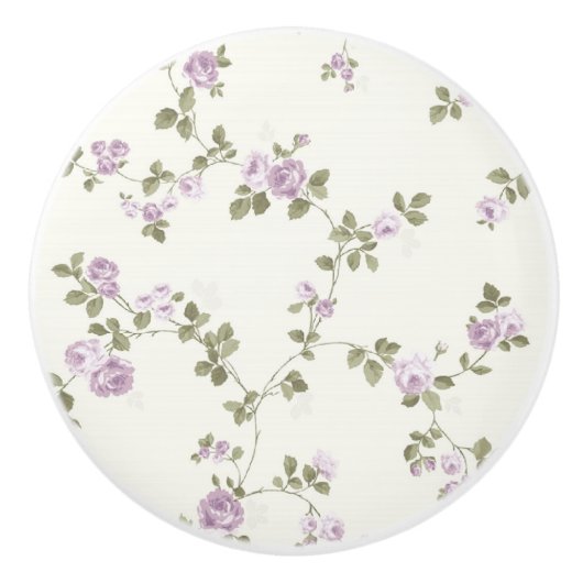 Lavender Rozen Shabby Dresser Drawer Knoopt Pulls Keramische Knop (Voorkant)