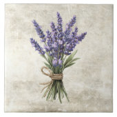 Lavender Rustic Floral Faux Ceramic Tile Tegeltje (Voorkant)