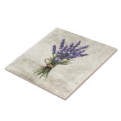 Lavender Rustic Floral Faux Ceramic Tile Tegeltje (Zijkant)
