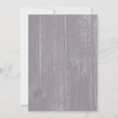 Lavender Rustic Floral Wedding Invitations Kaart (Achterkant)