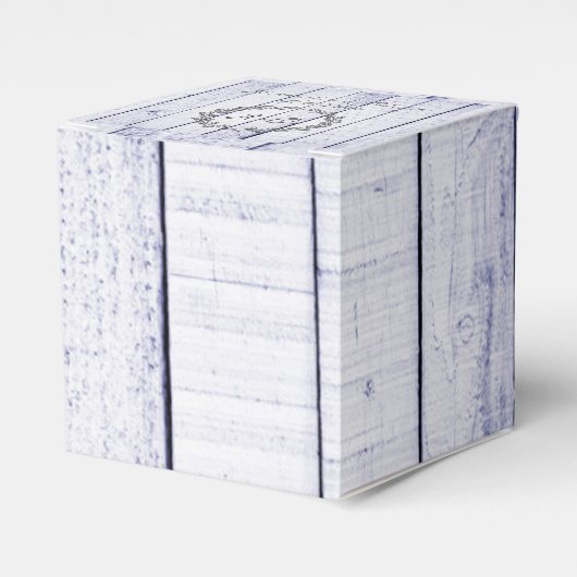 Lavender Rustic Monogram Wedding Favor Box Bedankdoosjes (Voorkant Zijde)