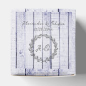 Lavender Rustic Monogram Wedding Favor Box Bedankdoosjes (Bovenkant)