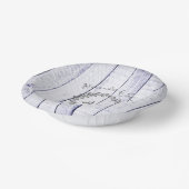 Lavender Rustic Monogram Wedding Paper Bowls Papieren Kommen (Gebogen)