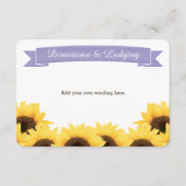 LAVENDER RUSTIC SUNFLOWER ENCLOSURE INSERT INFORMATIEKAARTJE (Voorkant)