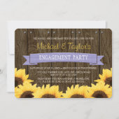 LAVENDER RUSTIC SUNFLOWER ENGAGEMENT ARTIJ KAART (Voorkant)