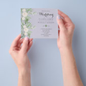 Lavender Sage Floral LOW BUDGET WEDDING Invite Flyer (Hand)