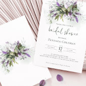 Lavender Sage Green Bridal Shower Invitation Kaart