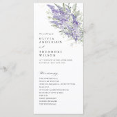 Lavender & Sage Green Floral Wedding Ceremony Programmakaart (Voorkant)