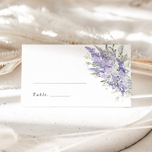 Lavender & Sage Green Floral Wedding Place Cards Plaatskaartje