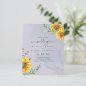 Lavender Sage Sunflower Rustic Boho Wedding (Staand voorkant)