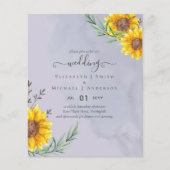 Lavender Sage Sunflower Rustic Boho Wedding (Voorkant)