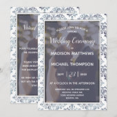 Lavender Sage Virtual Wedding Livestream Weddensch Kaart (Voorkant / Achterkant)