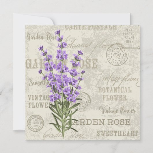 Lavender Save The Date (Achterkant)