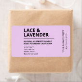 Lavender Scent Paarse kaarslabels Etiket (Insitu)