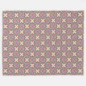 Lavender Schat | Sierlijk Bloem Medaillon Fleece Deken (Voorkant (Horizontaal))
