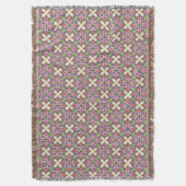 Lavender Schatkamer | Sierlijk Bloem Medaillon Deken (Voorkant Verticaal)