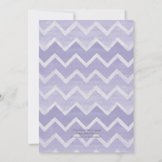 Lavender Schattig Elephant Girl Baby shower Stripe Kaart (Achterkant)