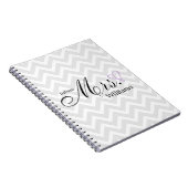 Lavender Scribble Heart Future Mrs Wedding Notitieboek (Rechterzijde)