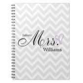 Lavender Scribble Heart Future Mrs Wedding Notitieboek (Voorkant)