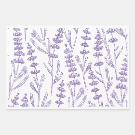 Lavender Seamless Inpakpapier Vel (Voorkant)