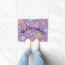 Lavender Seashell Welcome Doormat 18x24 Deurmat