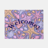 Lavender Seashell Welcome Doormat 18x24 Deurmat (Voorkant)